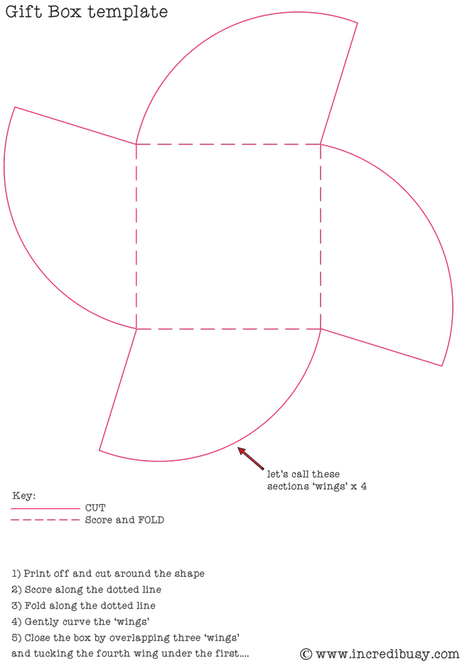Origami Gift Box Template - Incredibusy